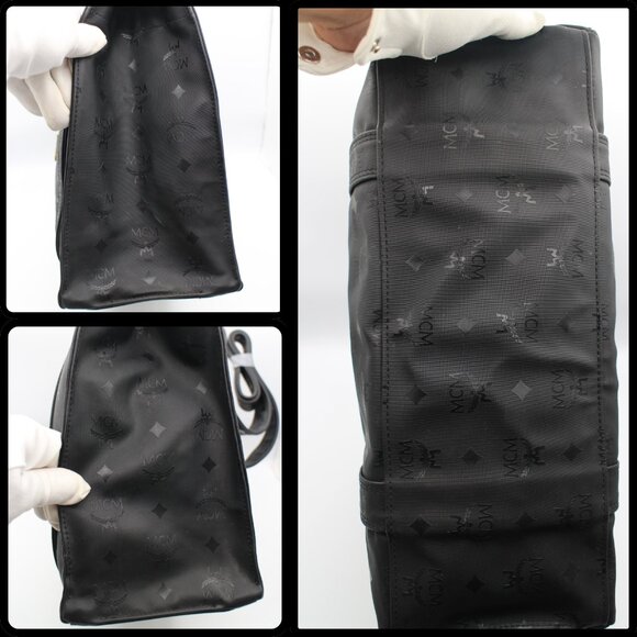 MCM Black Visetos Shopper Bag - Picture 6 of 17